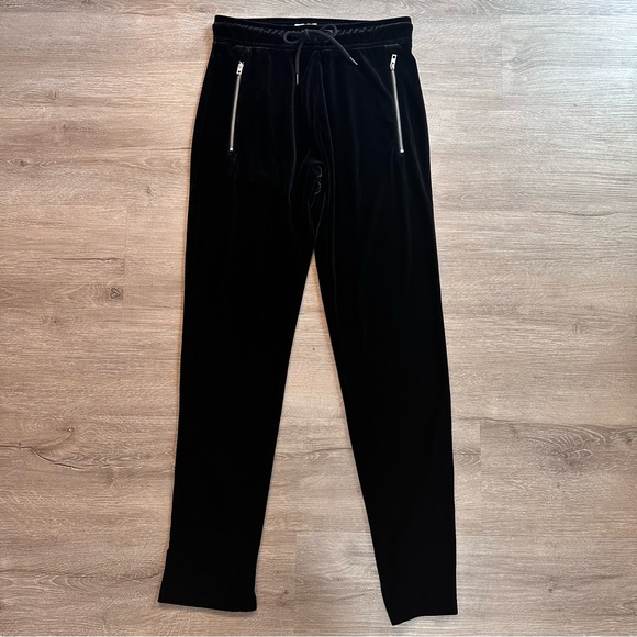 NWT Rag & Bone Black Velvet Zip Track Pant - Size XS - Picture 2 of 8